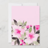 Invitation Baby shower d'aquarelle vert rose Boho (Dos)