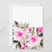 Invitation Baby shower d'aquarelle vert rose Boho (Dos)