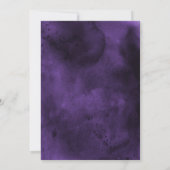 Invitation Baby shower d'aquarelle violet (Dos)