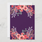 Invitation Baby shower d'aquarelle violet à bijou (Dos)