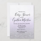 Invitation Baby shower d'aquarelle violet de lavan (Devant)