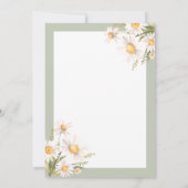 Invitation Baby shower d'aquarelle White Daisies (Dos)