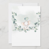 Invitation Baby shower d'arachide éléphante (Dos)