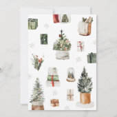 Invitation Baby shower d'arbre de Noël (Dos)