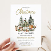 Invitation Baby shower d'arbre de Noël