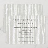 Invitation Baby shower d'arbres de bouleau blanc (Devant / Derrière)