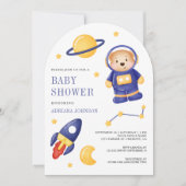 Invitation Baby shower d'arc de l'astronaute de l'Ours de l'e (Devant)