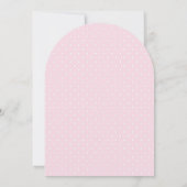 Invitation Baby shower d'arc d'éléphant rose à air chaud (Dos)