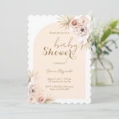 Invitation Baby shower d'arc floral (Debout devant)