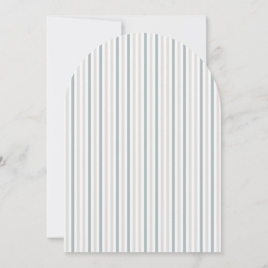 Invitation Baby shower d'arc rayé bleu éléphant (Dos)