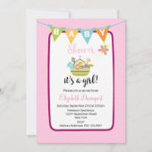 Invitation Baby shower d'arche animal mignonne (Devant)