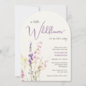 Invitation Baby shower d'arche Boho Little Fleur sauvage (Devant)