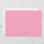 Invitation Baby shower d'arche de Pink Noah (Dos)