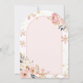 Invitation Baby shower d'arche d'ours en peluche d'hiver rose (Dos)