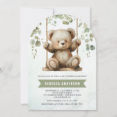 Invitation Baby shower d'arche Eucalyptus à aile mignonne (Devant)