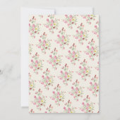 Invitation Baby shower d'arche fleurie de printemps Élégant (Dos)