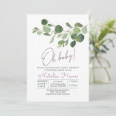 Invitation baby shower d'argent (Debout devant)