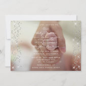 Invitation Baby shower d'argent fille garçon Photo Confetti (Devant)