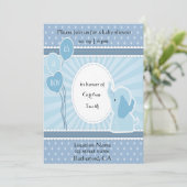 Invitation Baby shower d'arrivée des bébés garçons (Debout devant)