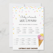 Invitation Baby shower d'arrosage de crème glacée -Nom modifi (Devant)