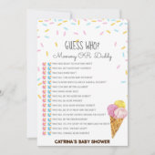 Invitation Baby shower d'arrosage de crème glacée -Nom modifi (Devant)