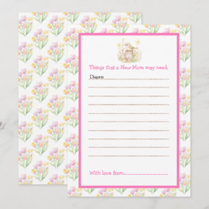 Invitation Baby shower d'arrosage des oiseaux de printemps