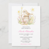 Invitation Baby shower d'arrosage des oiseaux de printemps (Devant)