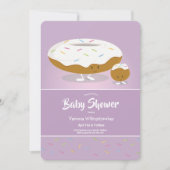 Invitation Baby shower d'arrosage des trous de Donut et de Do (Devant)