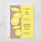 Invitation Baby shower d'arrosage moderne en tranches de citr (Devant)