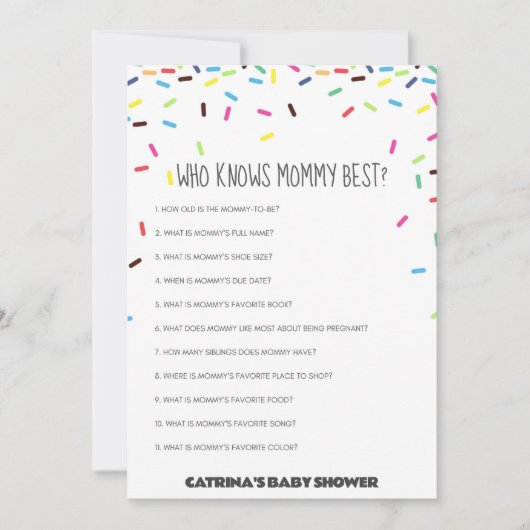 Invitation Baby shower d'arrosage - Nom modifiable, 5x7 (Devant)