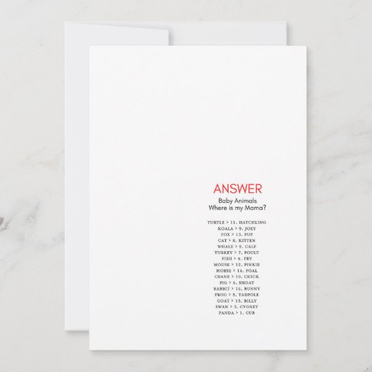 Invitation Baby shower d'arrosage - Nom modifiable, 5x7 (Dos)