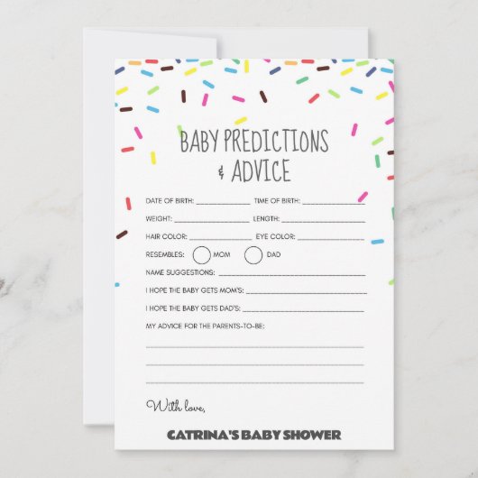 Invitation Baby shower d'arrosage - Nom modifiable, 5x7 (Devant)