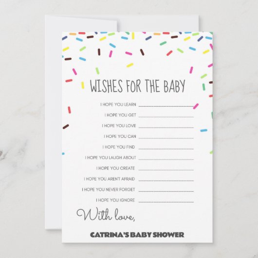Invitation Baby shower d'arrosage - Nom modifiable, 5x7 (Devant)