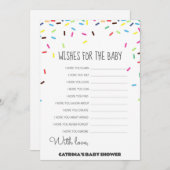 Invitation Baby shower d'arrosage - Nom modifiable, 5x7 (Devant / Derrière)