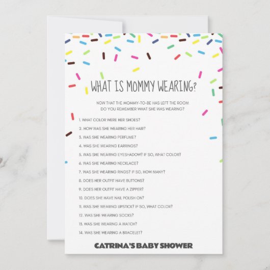 Invitation Baby shower d'arrosage - Nom modifiable, 5x7 (Devant)