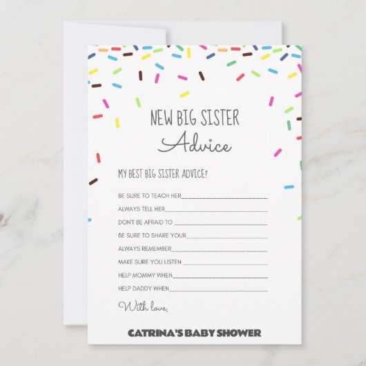 Invitation Baby shower d'arrosage - Nom modifiable, 5x7 (Devant)