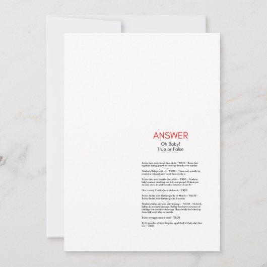 Invitation Baby shower d'arrosage - Nom modifiable, 5x7 (Dos)