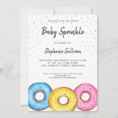 Invitation Baby shower d'arrosage pour bébé Donut (Devant)
