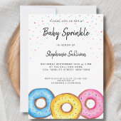 Invitation Baby shower d'arrosage pour bébé Donut
