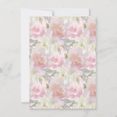 Invitation Baby shower d'arrosage pour fille Ballons à huile (Dos)