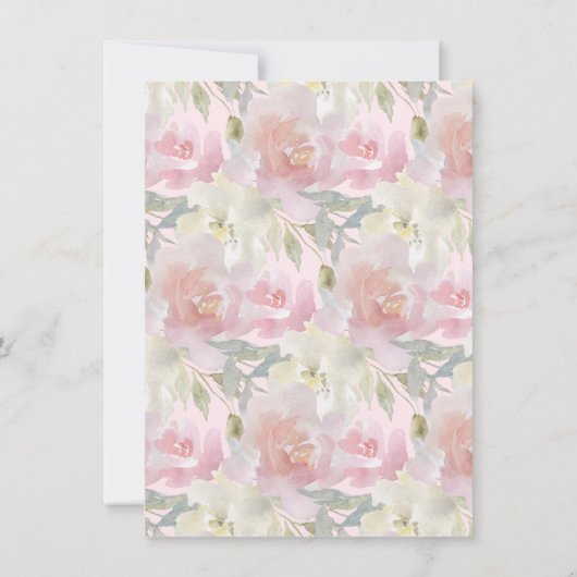 Invitation Baby shower d'arrosage pour fille Ballons à huile (Dos)