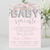 Invitation Baby shower d'arrosage pour fille Ballons à huile