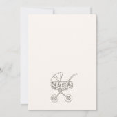 Invitation Baby shower d'art à cheval à rochers (Dos)