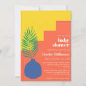 Invitation Baby shower d'Art Boho Orange Coloré (Devant)
