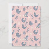 Invitation Baby shower d'art populaire de style scandinave In (Dos)