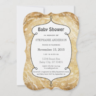 Invitation Baby shower d'art populaire Floral Garland