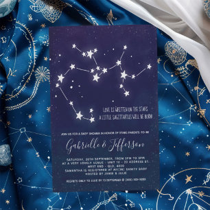 Invitation Baby shower d'astrologie de Sagittarius