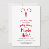 Invitation BABY SHOWER d'astrologie du printemps du Zodiac ro (Devant)