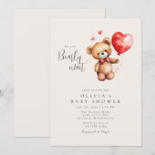 Invitation Baby shower d'attente avant (Devant / Derrière)