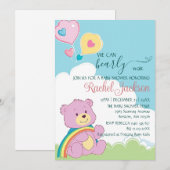 Invitation Baby shower D'Attente Bprécoce Mignonne Blonde Coe (Devant / Derrière)